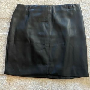 Black leather skirt